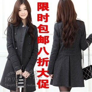2012新款春装长款大码风衣斗篷毛呢外套韩版显瘦女装大衣女士风衣