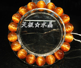  天极水晶 正品天然精品铜发晶手链10.3mm(NO.12299)~实物拍摄