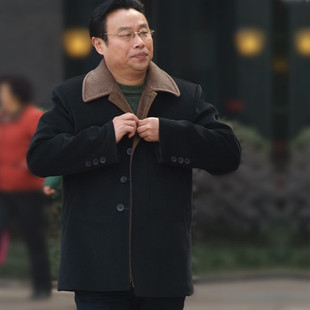 专柜正品红蜻蜓 原价148特价118 中老年服装 爸爸装 水貂绒风衣