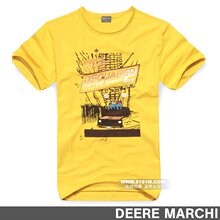 【5折】DEERE MARCHI 莱卡时尚休闲外景男士T恤 YR029黄