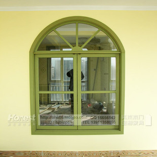 地中海美式乡村拱形窗，国外装饰假窗户，室内窗拱形窗圆弧对开窗