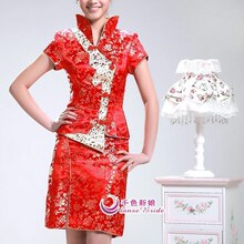 特价【千色新娘旗舰店】96#新娘旗袍中式礼服红色旗袍(实物图)
