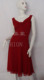 原单NINAAUSTIN红真丝堆领背心连衣裙XS