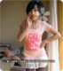 韩风淑女泛儿 修身挖背T恤 3色入