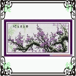 热卖 紫气东来 十字绣 中格 进口线 93*52cm 最新 100%信誉
