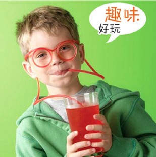 趣味眼镜吸管 一次性儿童创意吸管 卡通奶茶艺术吸管