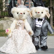 高档限量版婚纱熊情侣熊结婚泰迪熊新婚送礼毛绒玩具布艺娃娃