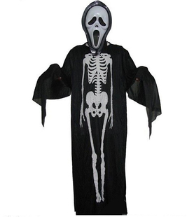 Skeleton ghost clothing + scream mask Halloween costume Halloween costumes Halloween dance party clothing supplies