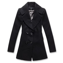 专柜正品代购<span class=H>ZA</span><span class=H>RA</span>女士完美有型气质双排扣毛呢西服风衣外套