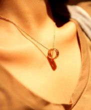 2011 nueva collar de vuelta recomienda Bvlgari Bvlgari fuente collar del ciclo de oro de 14K
