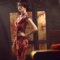 迷燦現貨 2012新款 復古女裝 顯瘦真絲 花紋氣質 粉紅旗袍KQ0384