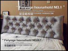 新品包邮 床头靠垫 大靠垫 可定做 水晶纽扣 FY1212 银灰色