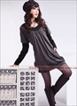 皇冠信誉 新款  街头休闲韩版T恤长款长袖T恤 假二件套H38