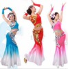 孔雀舞民族服装傣族舞蹈，演出服装孔雀舞蹈服装女傣族，裙子表演服饰