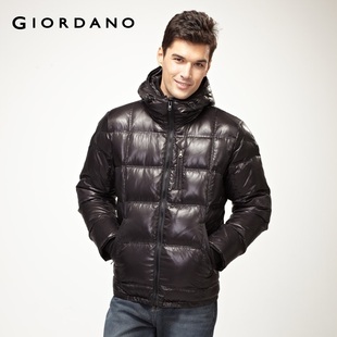 Special second to kill  Giordano men's coat lacquer high light even  hood down jacket 01071525