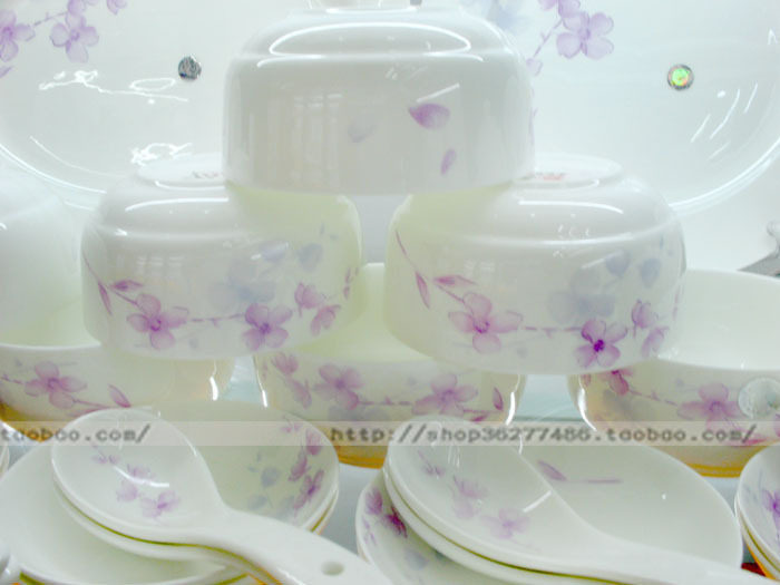 特优级5A-景德镇骨瓷餐具套装 粉色伊人 婚庆礼品