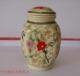 陶瓷茶具工夫茶具艺术品精品瓷器:花鸟大扁茶叶罐