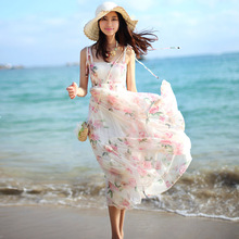 2012夏季新款vivi海边波西米亚风淡雅花朵抹胸长裙连衣裙zara正品