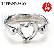 Tiffany plata de ley 925 cajas de la joyería del corazón del anillo de regalo