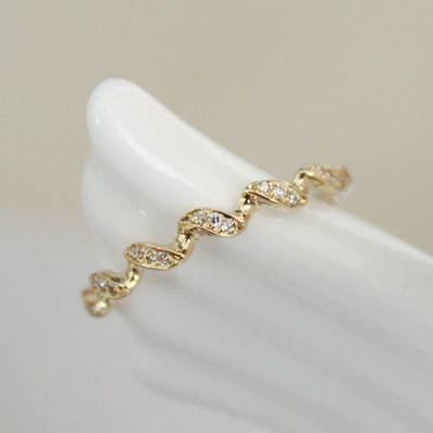 Bunny Order Reality Real shot the republic of korea 14K Gold Small wave Insets Ring Time is quietin the Jewelry/Diamond/Jade/Gold , K gold jewelry, Other category - from Buy2taobao.com to provide professional Taobao agent buy service