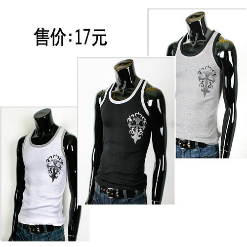 男式背心/男士弹力背心/韩国正版男背心/男背心Y-3B四件包快