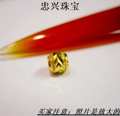 本店推荐！  999千足金   新款磨砂   3*3.2毫米  结实型！