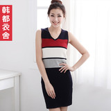 韩都衣舍韩国代购2012夏季新款专柜正品牌女装折扣店背心连衣裙子