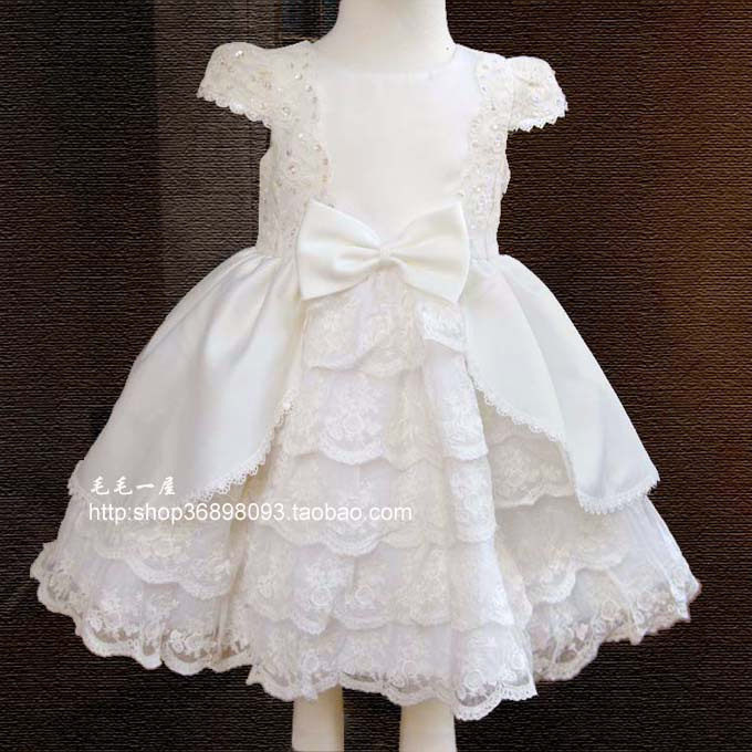 *<em>女童装</em>白色宫廷公主裙,演出裙,礼服裙芭蕾裙花