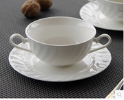 外贸陶瓷新骨瓷瓷器餐具 欧美名品婉创意咖啡杯/汤盅/碟子套装