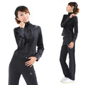 2010新adidas女款黑色灰筋瘦身运动春季套装88B928 超显瘦 特价