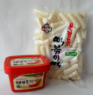  新品冲冠韩国特产 食品调味品 年糕条907g+好餐得甜辣椒酱500g