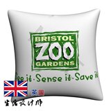 英国England 布里斯托Bristol动物园Zoo LOGO设计艺术抱枕