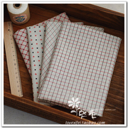 diy布艺手工布料韩国订单棉麻，145zakka风几何，四幅拼接红黑12