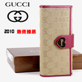 GUCCI古奇 经典心型搭扣 女士钱包 长款钱包 GCP514红 包邮
