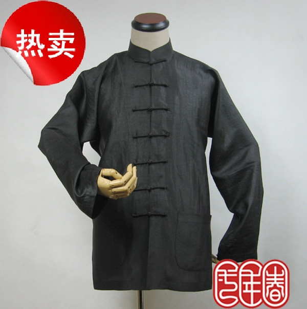 【武术人】香云纱传统连袖唐装男士上衣 中式男装 春夏季真丝长袖在类目 男装, 民族服装中 - 来自Buy2taobao.com提供专业的淘宝代购服务