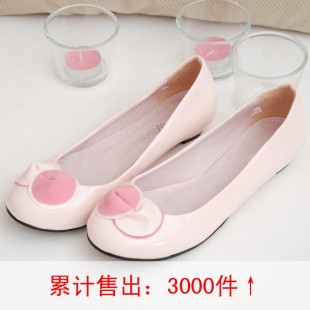 欧美公主女鞋 蝴蝶结舒适款平底鞋糖果色日韩娃娃鞋单鞋子AM