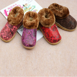  新款冬季儿童保暖鞋 牛皮真皮儿童棉鞋 防滑牛筋底男女款多色