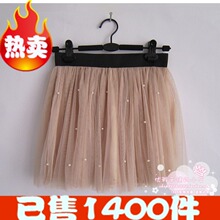 2011秋冬裙子短裙蓬蓬裙子纱裙 蕾丝裙打底裙 女裙蛋糕裙小珍珠