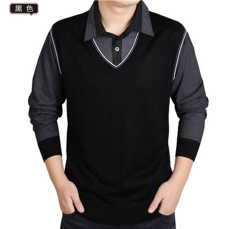 秋冬新款男装羊毛衫香港与狼共舞<em>毛衣</em>男.<em>加绒</em>