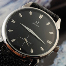 Nuevo especial de OMEGA (Omega), independiente de segunda mano ronda clásico diseño personalizado modelos de relojes de pulsera hombres.  Rostro Negro