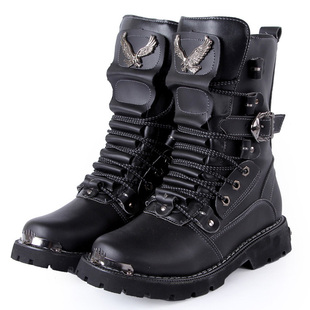  潮流鞋男靴子军靴男特种兵中筒时尚靴韩版男士马靴英伦高帮靴战靴