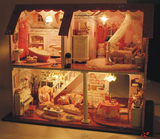 四皇冠 超大型 DIY小屋 带音乐带灯 粉色甜心 包邮送工具套