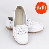 新品特价 护士皮鞋 翘头坡跟 白色 时尚单鞋 防滑牛筋底 SLS6627