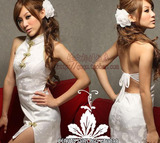 特价秒杀2010夏季新款性感露背无袖短旗袍时尚改良旗袍Q011