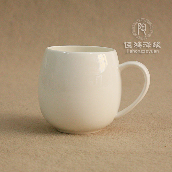 胖胖杯 优级白瓷杯子/纯白 唐山骨瓷杯子/奶杯 水杯简单-生活本色