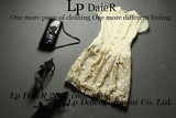2012 Lp DaieR 黛儿 夏装新款 水溶花 压褶盖袖 连衣裙 1037x