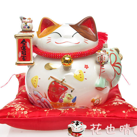 13.8#祝愿猫14英寸彩色钱袋 生日礼物 镇店之宝 招财猫YC11078C在类目 家居饰品, 装饰器皿, 招财猫中 - 来自Buy2taobao.com提供专业的淘宝代购服务