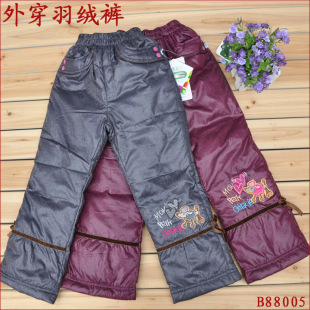  儿童羽绒裤新款女童外穿羽绒裤冬季新款中大童太阳雪人B88005