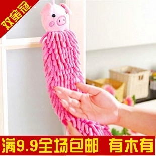 [Golden delicious Shanghai 9.9 email] cartoon wall hung towel coral with lovely chenille hand towel