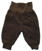 哟呼！外贸L*0-3个月棕色灯芯绒全棉双层长裤护肚裤护脐裤